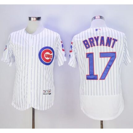 Cubs #17 Kris Bryant White Flexbase Authentic Collection with 100 Years at Wrigley Field Commemorative Patch Stitched MLB Jersey