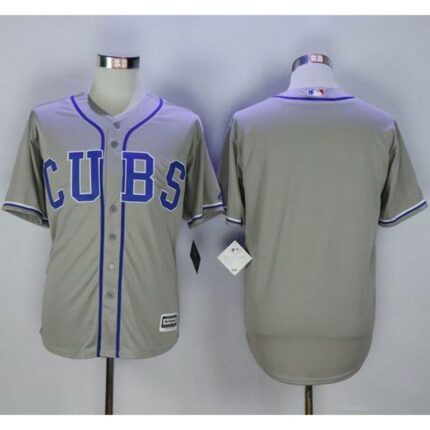 Cubs Blank Grey Alternate Road New Cool Base Stitched MLB Jersey