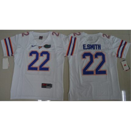 Gators #22 Emmitt Smith White Stitched Youth NCAA Jersey