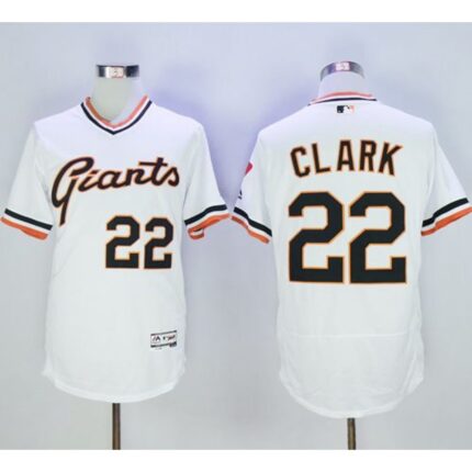 Giants #22 Will Clark White Flexbase Authentic Collection Cooperstown Stitched MLB Jersey