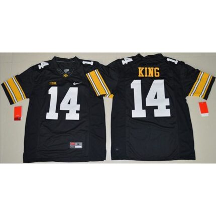 Hawkeyes #14 Desmond King Black Stitched NCAA Jersey
