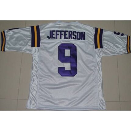 LSU Tigers #9 Jordan Jefferson White Stitched NCAA Jersey