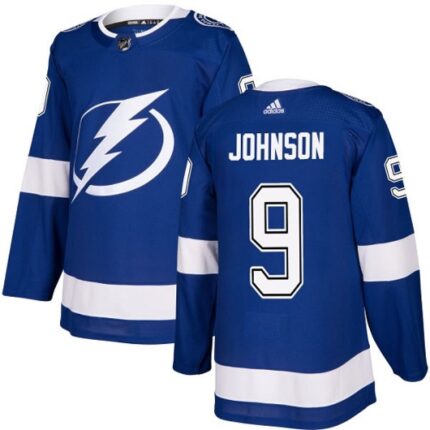 Men's Adidas Tampa Bay Lightning #9 Tyler Johnson Blue Stitched NHL Jersey