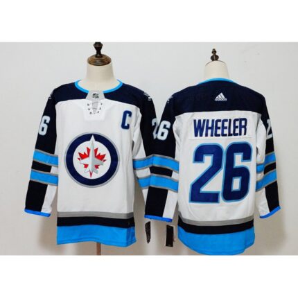 Men's Adidas Winnipeg Jets #26 Blake Wheeler White Stitched NHL Jersey
