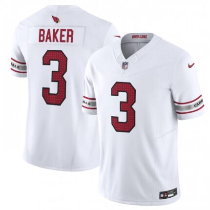 Men's Arizona Cardinals #3 Budda Baker White 2023 F.U.S.E. Vapor Untouchable F.U.S.E. Limited Stitched Football Jersey