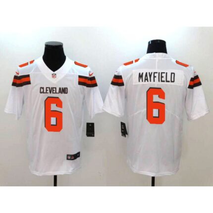 Men's Cleveland Browns #6 Baker Mayfield White 2018 NFL Draft Vapor Untouchable Limited Stitched Jersey