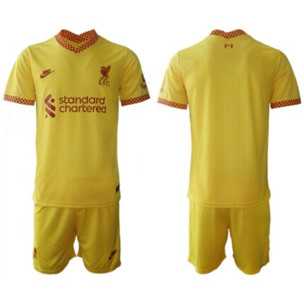 Men's Liverpool 2021/22 Yellow Away Jersey Suit