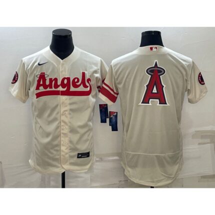 Men's Los Angeles Angels 2022 Cream City Connect Team Big Logo Flex Base Stitched Jersey