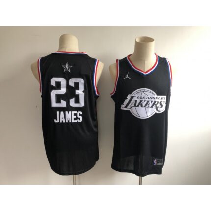 Men's Los Angeles Lakers #23 Lebron James Black 2019 NBA All Star Stitched NBA Jersey