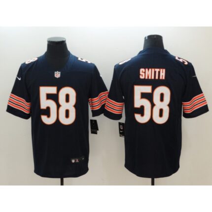 Men's NFL Chicago Bears #58 Roquan Smith Navy 2018  Draft Vapor Untouchable Limited Stitched Jersey