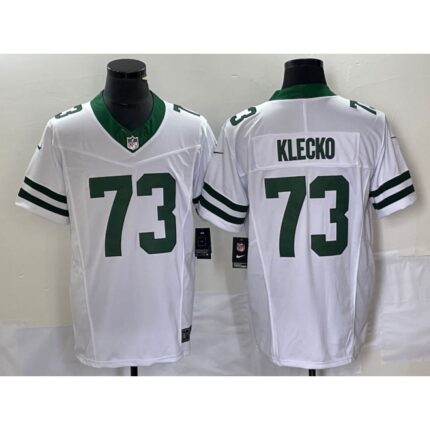 Men's New York Jets #73 Joe Klecko White 2023 F.U.S.E. Vapor Limited Throwback Stitched Football Jersey