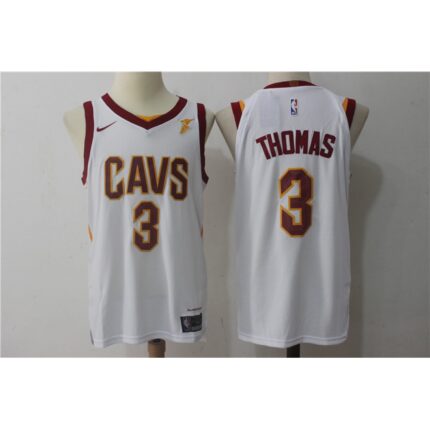 Men's Nike Cleveland Cavaliers #3 Isaiah Thomas White Stitched NBA Jersey