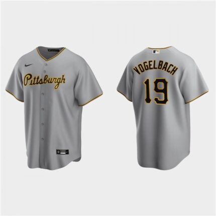 Men's Pittsburgh Pirates #19 Daniel Vogelbach Grey Cool Base Stitched Jersey