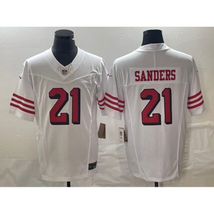 Men's San Francisco 49ers #21 Deion Sanders White 2023 F.U.S.E. Vapor Untouchable Limited Stitched Football Jersey