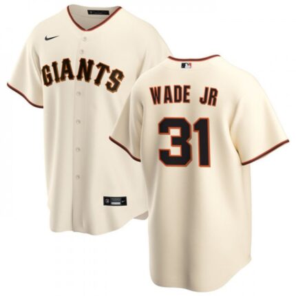 Men's San Francisco Giants #31 LaMonte Wade Jr. Cream Cool Base Stitched Jersey
