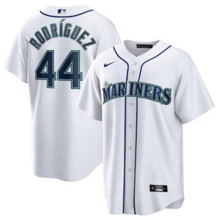 Men's Seattle Mariners  #44 Julio Rodriguez White Cool Base Stitched jersey
