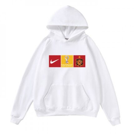 Men's Spain World Cup Soccer Hoodie White