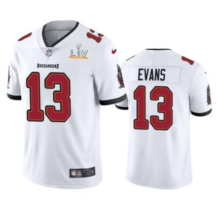 Men's Tampa Bay Buccaneers #13 Mike Evans White 2021 Super Bowl LV Limited Stitched Jersey