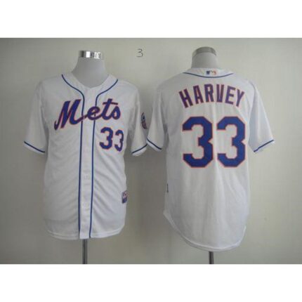 Mets #33 Matt Harvey White Cool Base Stitched MLB Jersey