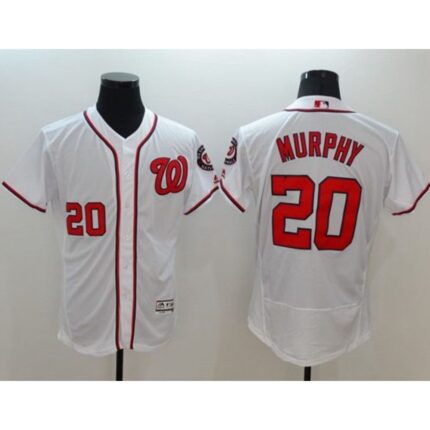 Nationals #20 Daniel Murphy White Flexbase Authentic Collection Stitched MLB Jersey