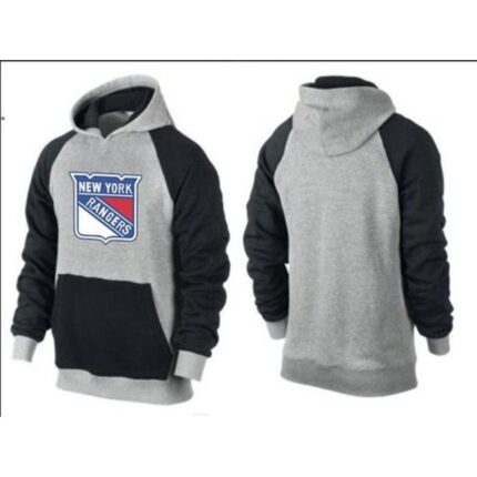 New York Rangers Pullover Hoodie Grey & Black