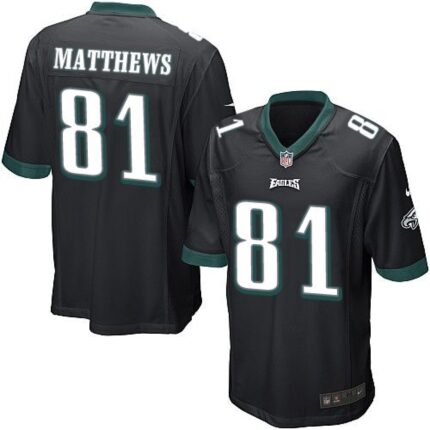 Nike Eagles #81 Jordan Matthews Black Alternate Youth Stitched NFL New Elite Jersey