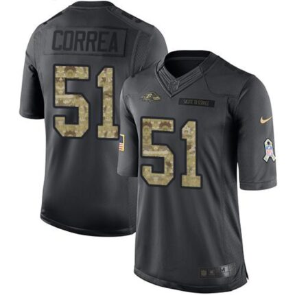 Nike Ravens #51 Kamalei Correa Black Men's Stitched NFL Limited 2016 Salute to Service Jersey