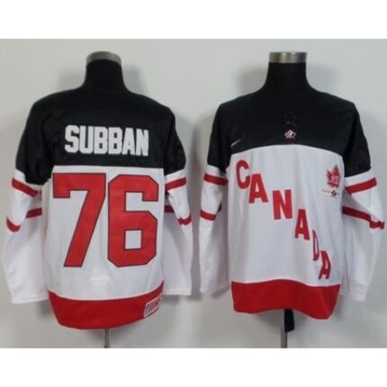 Olympic CA. #76 P.K Subban White 100th Anniversary Stitched NHL Jersey