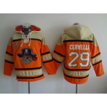 Pirates #29 Francisco Cervelli Orange Sawyer Hooded Sweatshirt MLB Hoodie