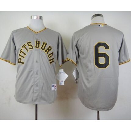 Pirates #6 Starling Marte Grey 1953 Turn Back The Clock Stitched MLB Jersey