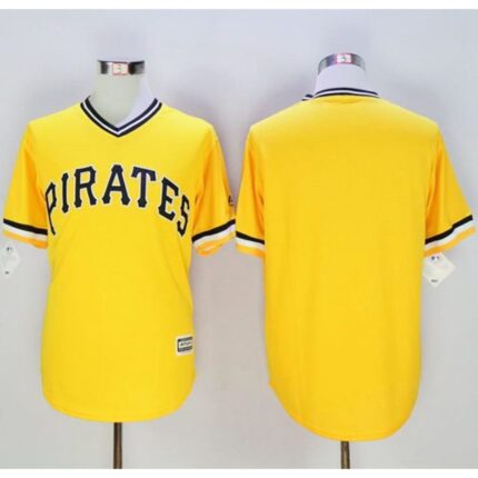 Pirates Blank Gold New Cool Base Stitched MLB Jersey