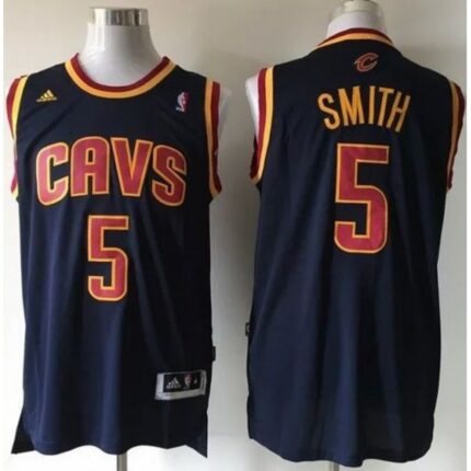 Revolution 30 Cavaliers #5 J.R. Smith Navy CavFanatic Blue Stitched NBA Jersey