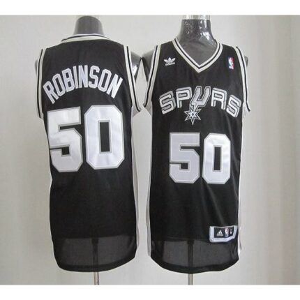 Revolution 30 Spurs #50 David Robinson Black Stitched NBA Jersey