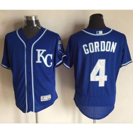 Royals #4 Alex Gordon Royal Blue Flexbase Authentic Collection Stitched MLB Jersey