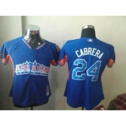 Tigers #24 Miguel Cabrera Blue 2013 All-Star Women's Stitched MLB Jersey