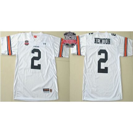 Tigers #2 Newton New White 2014 BCS Bowl Patch Stitched NCAA Jersey