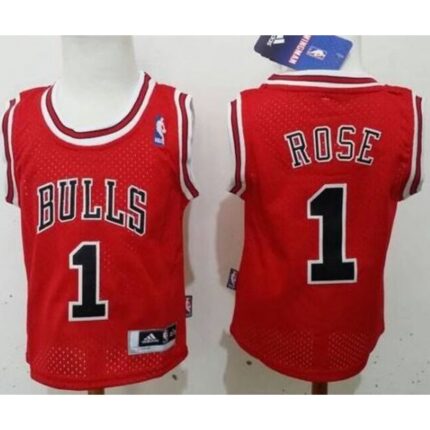 Toddler Bulls #1 Derrick Rose Red Stitched NBA Jersey