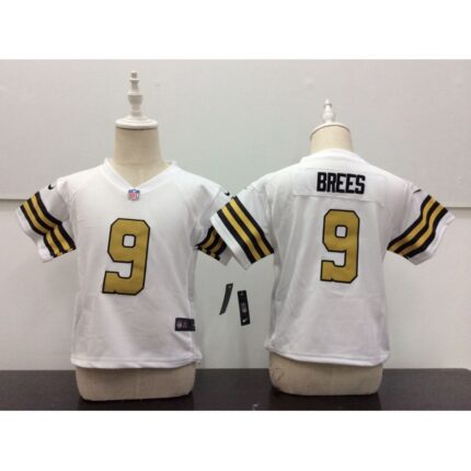 Toddler Nike New Orleans Saints #9 Drew Brees White Stitched NFL Jersey