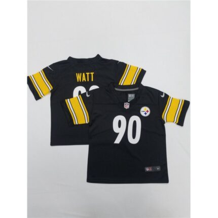 Toddlers Pittsburgh Steelers #90 T. J. Watt Black Vapor Untouchable Limited Stitched NFL Jersey