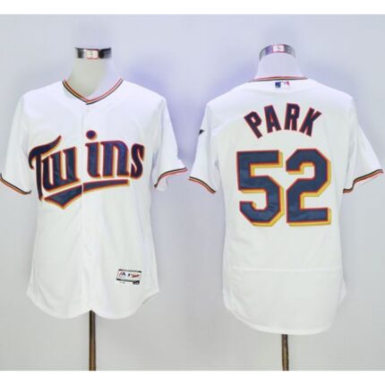 Twins #52 Byung-Ho Park White Flexbase Authentic Collection Stitched MLB Jersey