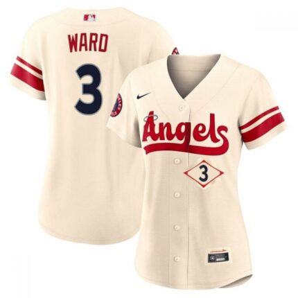 Women's Los Angeles Angels #3 Taylor Ward 2022 Cream City Connect Stitched Baseball Jersey(Run Small)