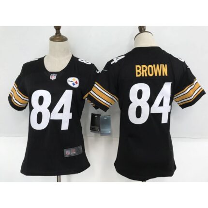 Women's Nike Pittsburgh Steelers #84 Antonio Brown Black Team Color Stitched NFL Vapor Untouchable Limited Jersey