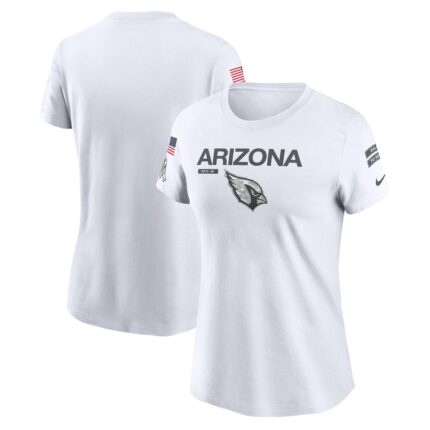 Women's Arizona Cardinals  Nike White 2024 Salute To Service Legend Performance T-Shirt