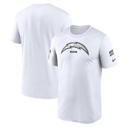 Men's Los Angeles Chargers Nike White 2024 Salute To Service Legend Performance T-Shirt