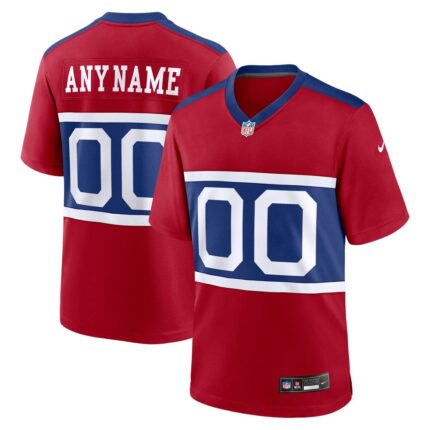 Men's New York Giants  Nike Century Red Alternate Game Custom Jersey