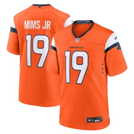 Marvin Mims Jr Denver Broncos Nike Team Game Jersey - Orange
