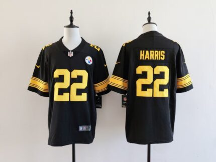 Men's Pittsburgh Steelers Najee Harris Nike Jersey - Black-yellow numbers