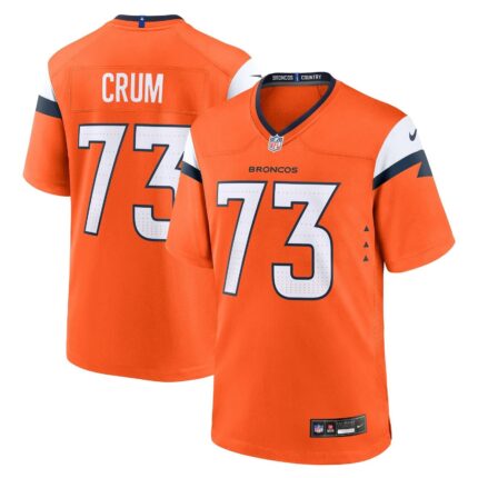 Frank Crum Denver Broncos Nike Team Game Jersey - Orange
