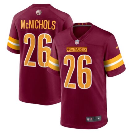 Jeremy McNichols Washington Commanders Nike Game Jersey - Burgundy