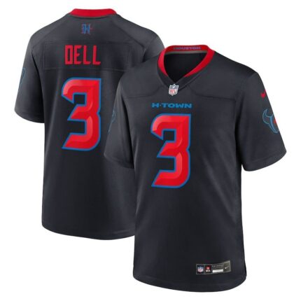 Men's Houston Texans Tank Dell Nike Navy 2nd Alternate Game Jersey